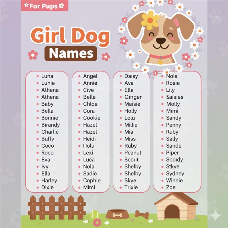 500 girl dog names USA