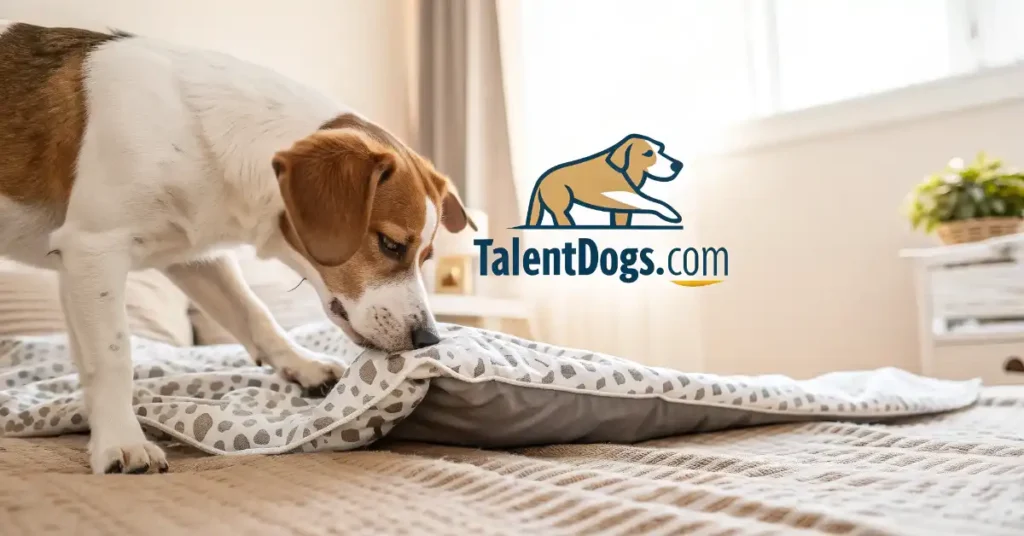 why do dogs scratch their bed